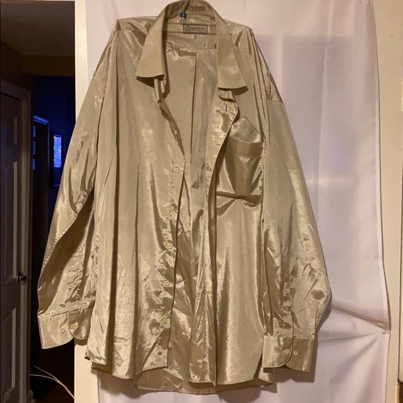 Other - Vintage champagne color men shirt